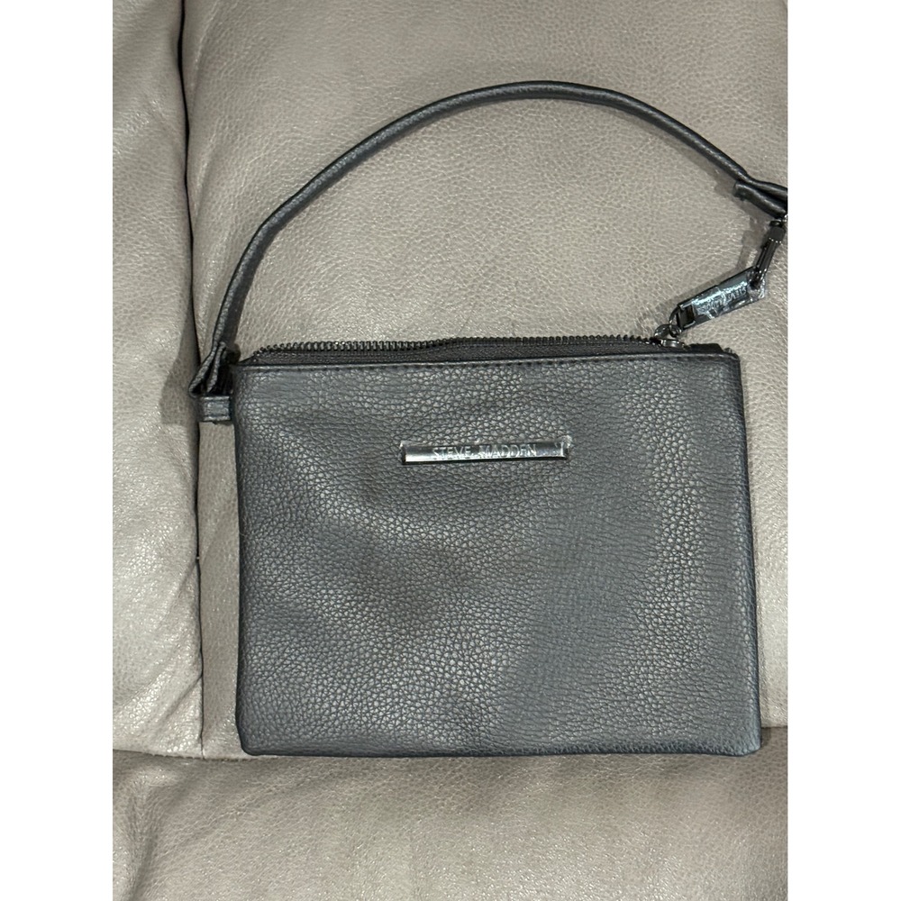Steve‎ Madden black Leather Wristlet Clutch Bag
